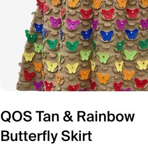 Queen of Sparkles tan butterfly extra small Light skirt !!